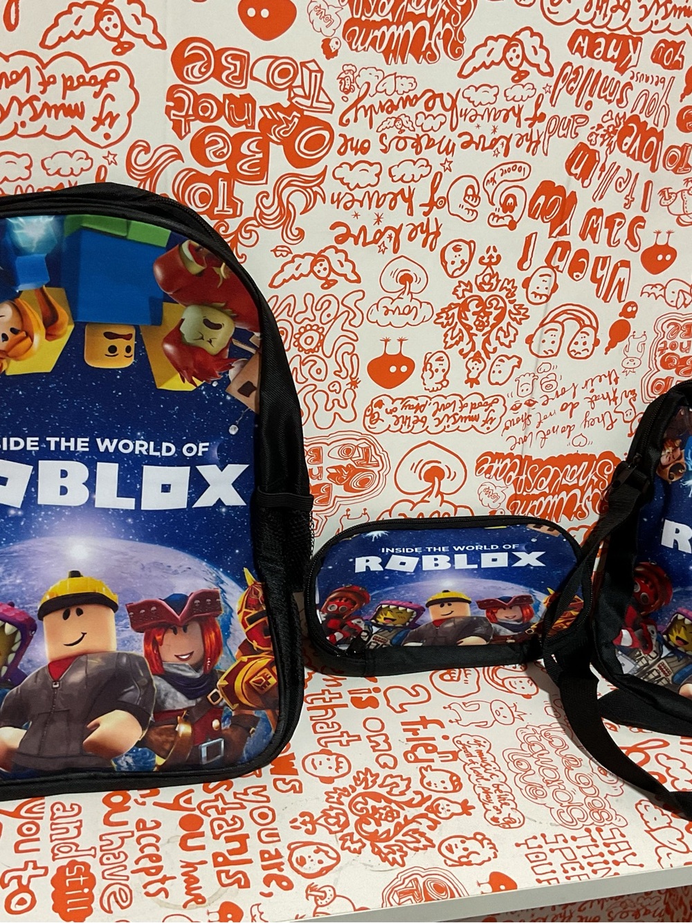 Roblox Kids Blue Backpack and Lunch Bag Set - Roblox Branded